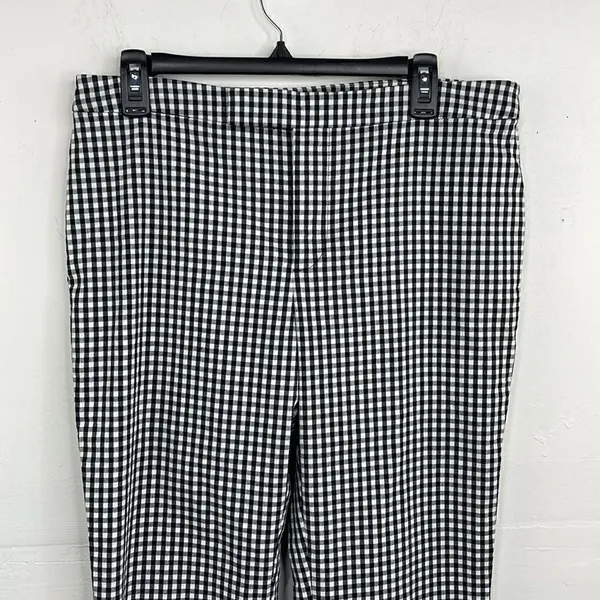 Lauren Ralph Lauren pants Black white Check Gingham print Size 10 - Image 2