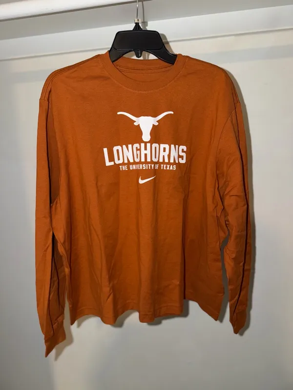 Nike Texas Longhorns Burnt Orange Long-Sleeve Graphic Shirt- Womans-XL - Image 2