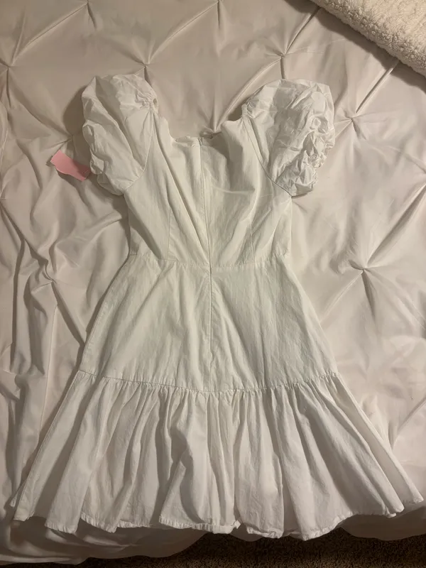 Showpo, White, Dress, Puff Sleeves, Small - Image 2