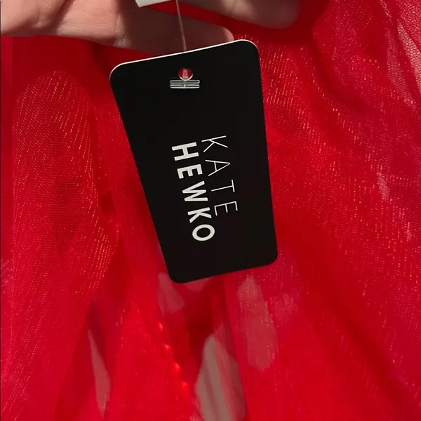 Kate HEWKO NWT Avant Garde Tulle Overlay in RED (sold out) OS - Image 7