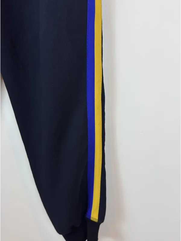 Aritzia Wilfred Buffon Jogger Pants M Navy Yellow Blue Side Stripe Track Pants - Image 8