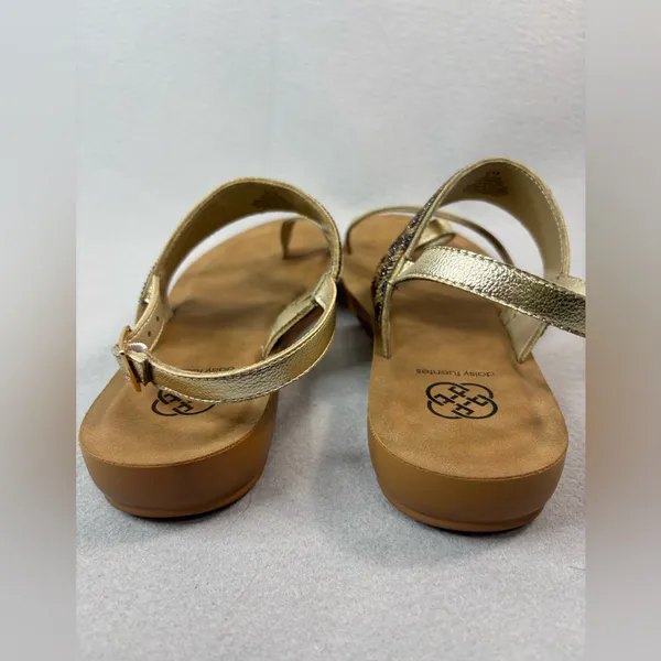 Daisy Fuentes JOLIEN 9 Gold and Tan Leopard Sandals - Image 5