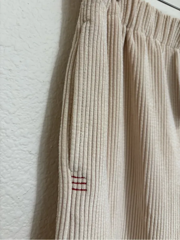 BDG Cream Ribbed Wide-Leg Knit Pants - Image 6
