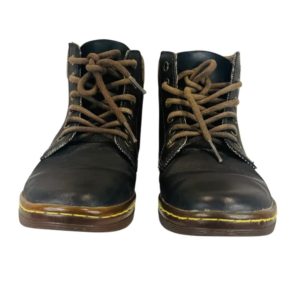 Dr. Martens Nalli‎ Brown Leather Ankle Boots Womens 6 UK4 EU37 Herringbone Lace - Image 6