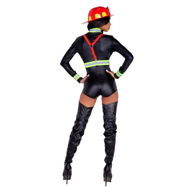 NEW Roma Hot Fire Woman Sexy Firefighter Halloween Costume Size Medium - Image 6