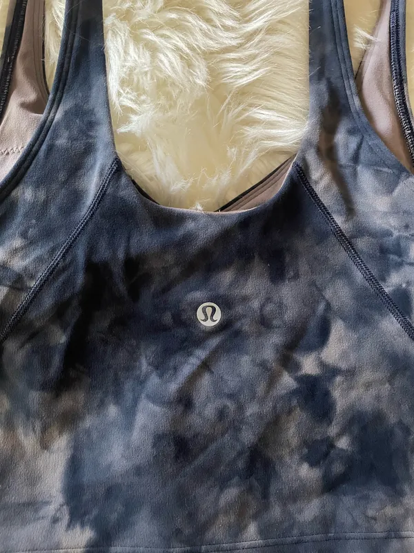 Lululemon Align Crop Tank Top Diamond Dye Lunar Rock True Navy - Image 6