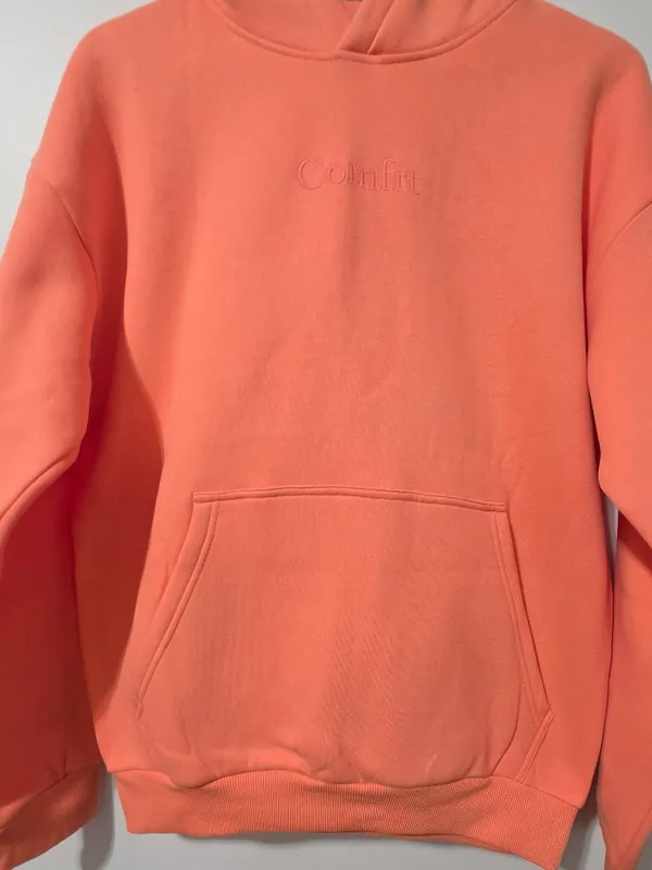 Comfrt Signature Hoodie - Coral - Size S - Image 4