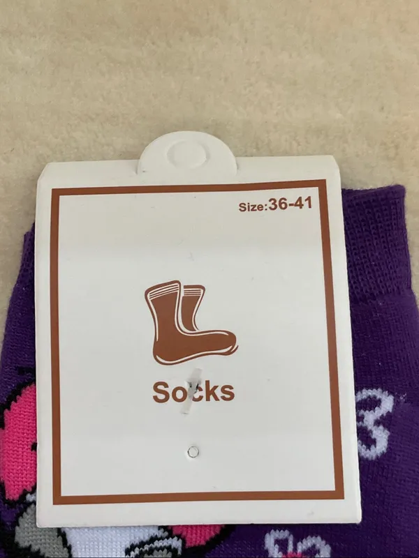 Purple Daisy Duck Graphic Crew Socks - Image 2