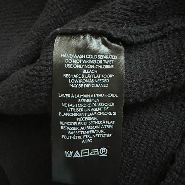 Free People Sweater Womens Sm Mock Neck Knit Pullover Long Sleeve Black Cozy Emo - Image 7