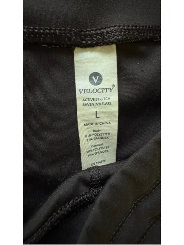 Velocity Active Stretch Raven 7/8 Flare Pants in Brown, Size L - Image 7