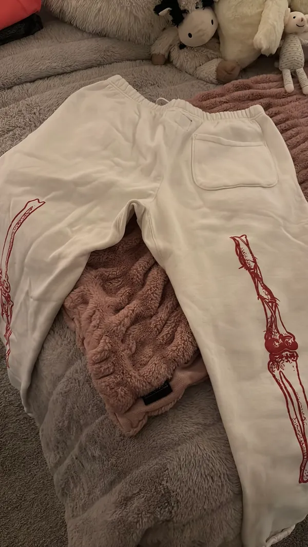 Purgatory Vinnie Hacker Skeleton Joggers White Size L - Image 3