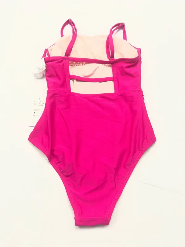 Cupshe Hot Pink Ruched One-Piece‎ Swimsuit - Image 2