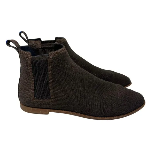 Rothy’s Merino Wool Chocolate Brown Knit Chelsea Booties 9 - Image 2