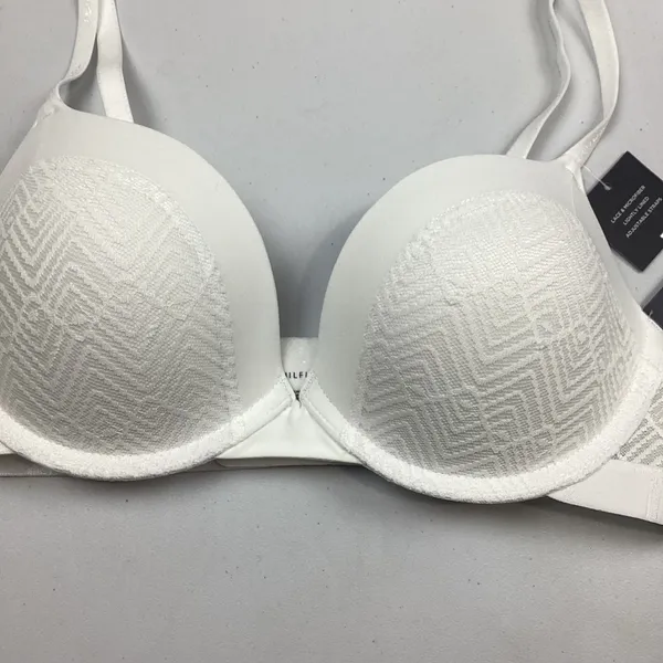 Tommy Hilfiger White Lace & Microfiber Bra 34B NEW! Retail $40 - Image 7