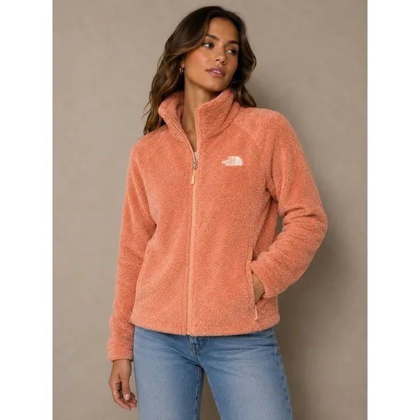 The North Face Women Fleece Jacket Large Orange Osito Full Zip High Pile Soft - Image 2