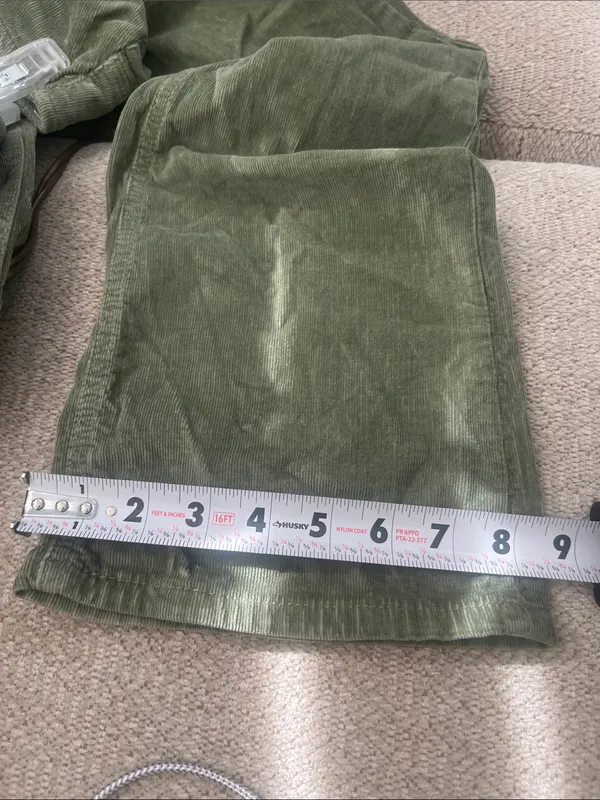 We the free  Green Corduroy flat front Pants - Image 9