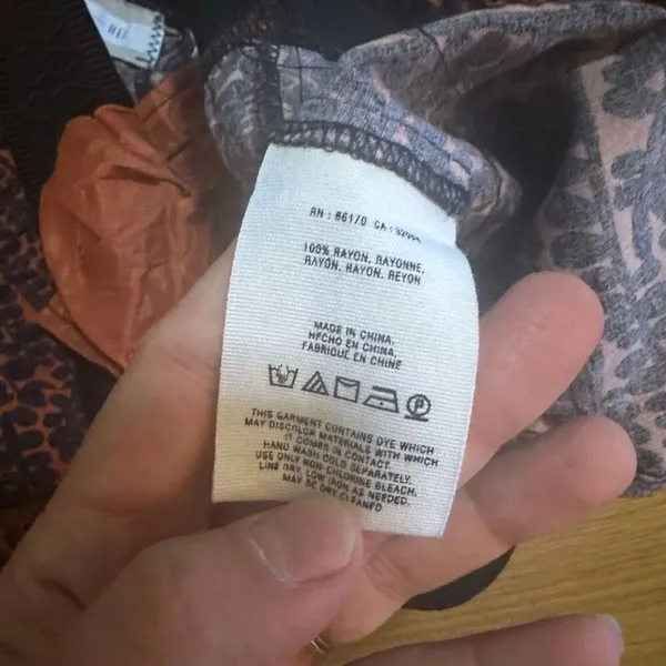 Anthropologie Hei Hei kiri kiti pants orange black medium pull on - Image 4