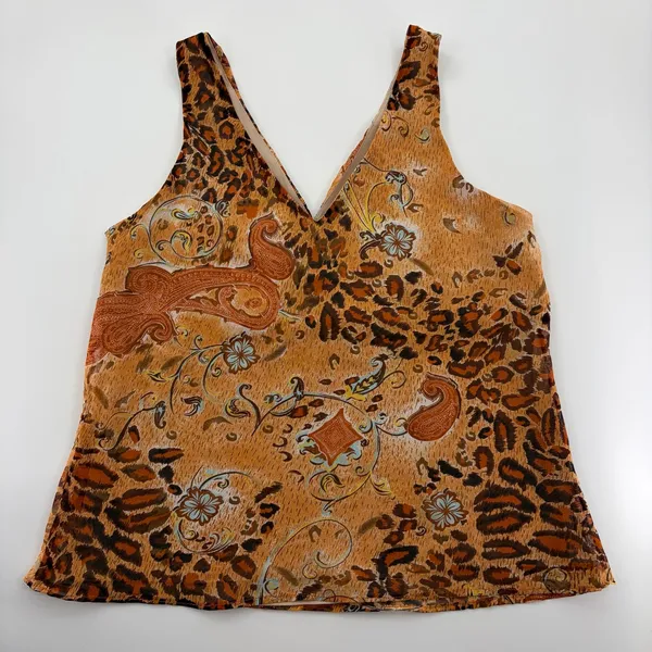 California Krush Vintage Y2K Leopard Paisley Lace Babydoll Top - Image 5