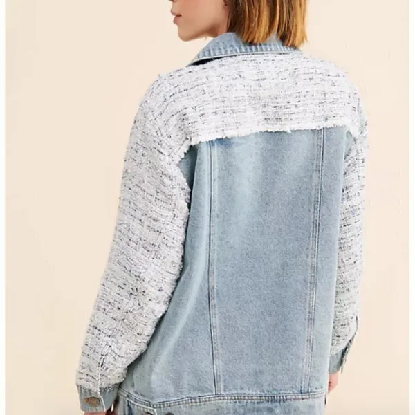NEW BB Dakota Festival Mixed Media‎ Jacket Blue Size XL - Image 7