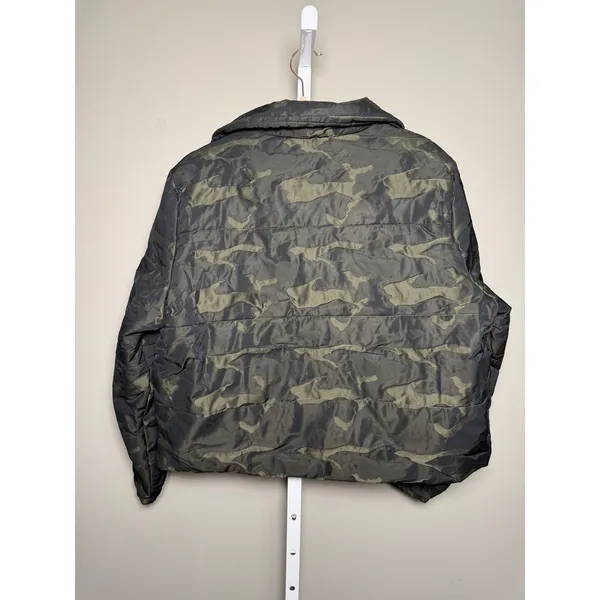 Juicy Couture Camo Puffer Moto Jacket Green Camouflage M NWT Y2K Streetwear‎ - Image 10