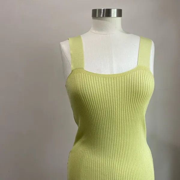 Shyanne Women's Green Western‎ Ribbed Sweater Knit Midi Bodycon Dress Sz M - Image 5