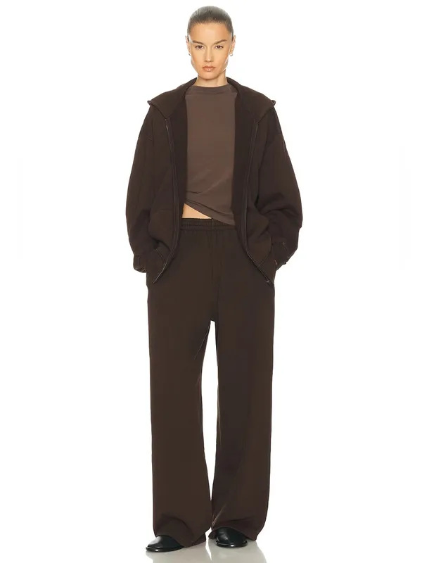 Skims (G23) Boyfriend Fleece Baggy Sweatpant | Color ESPRESSO | Size S - Image 3