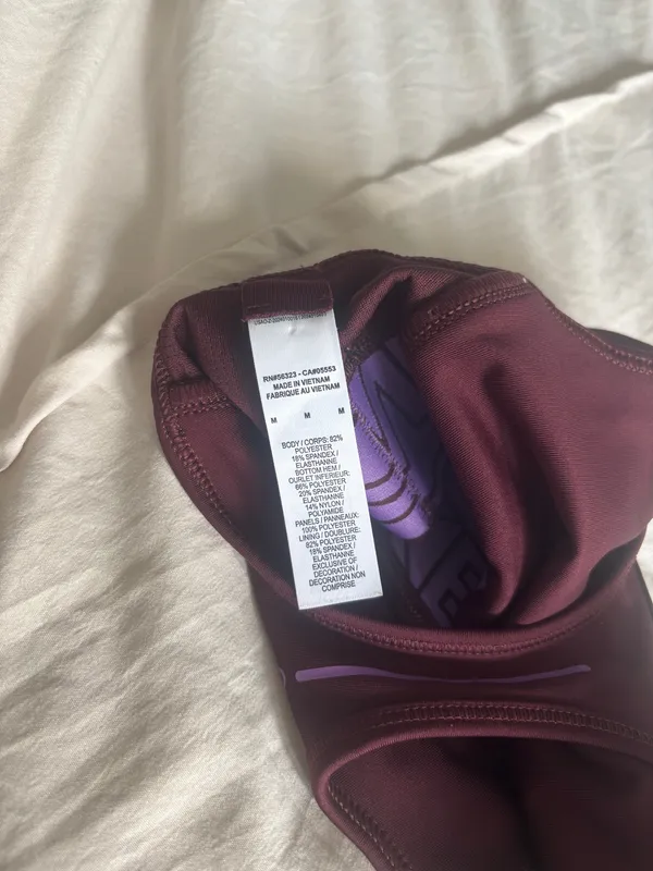 Purple/Burgendy Nike Pro Sports Bra - Image 3