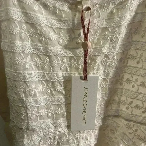 NWT LOVESHACKFANCY Drella Mini Graduation Bridal Dress Ivory 6 - Image 4