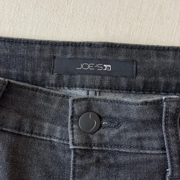 Joe's Jeans Persephone Wide Leg Ankle Jeans 31 Black Raw Hem 90s Minimalist - Image 4