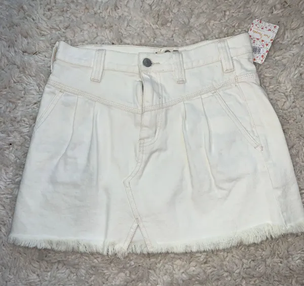 White Denim Skirt - Image 6