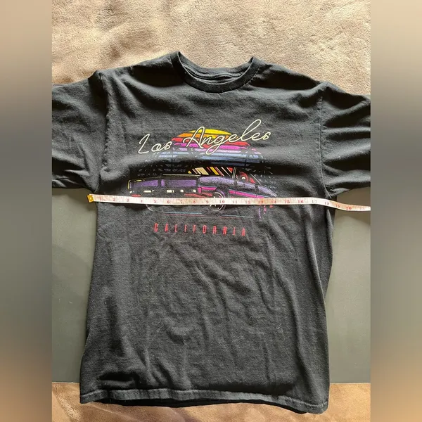 LOS ANGELES Black Graphic Tee Unisex T-shirt Adult Sz M EUC - Image 3