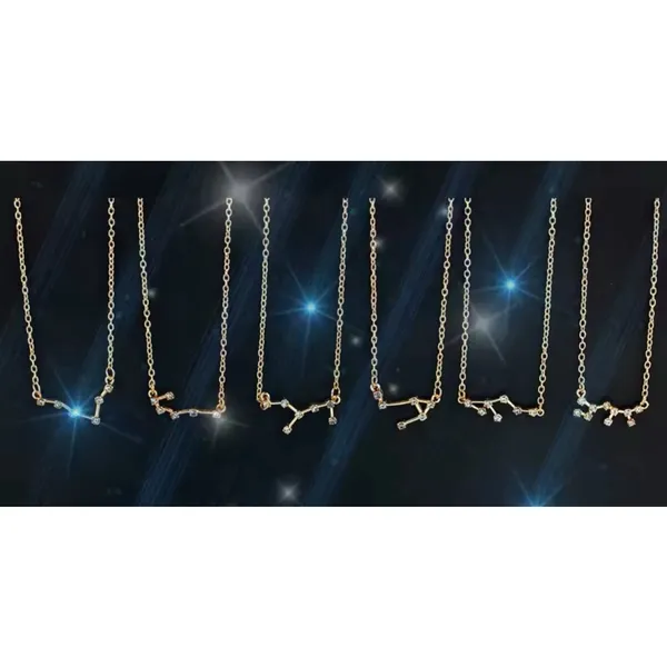 NEW Taurus 18k Gold‎ Constellation Zodiac Star ⭐️ Necklace Birthday Astrology - Image 7