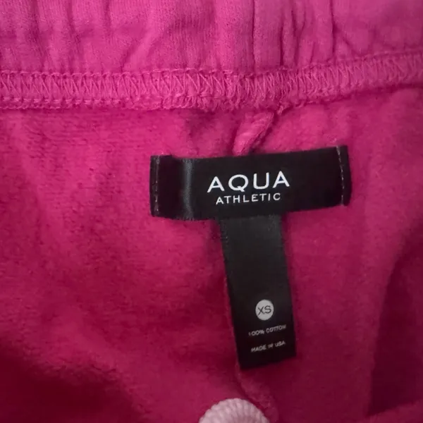 NWT $78 Aqua Athletic Pink Star‎ cropped jogger Sweatpants size XS - Image 5