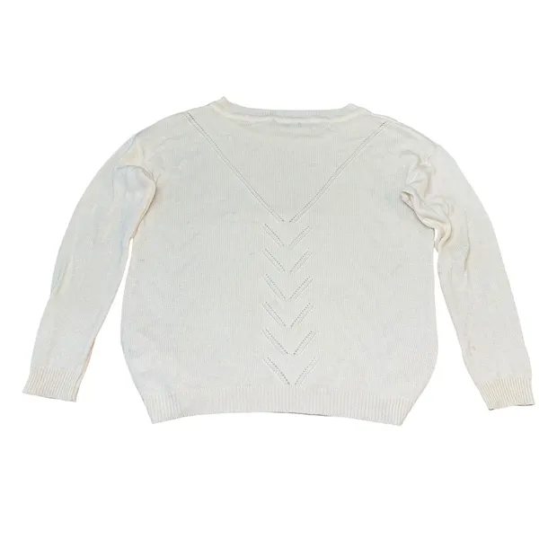Lulus Cream Knit‎ Sweater Women's Small Long Sleeve Round Neck Casual - Image 6