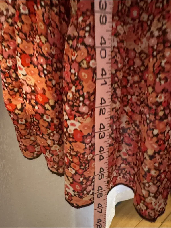 Women's Floral Tiered Drop Waist Dress Sz: L - Image 4