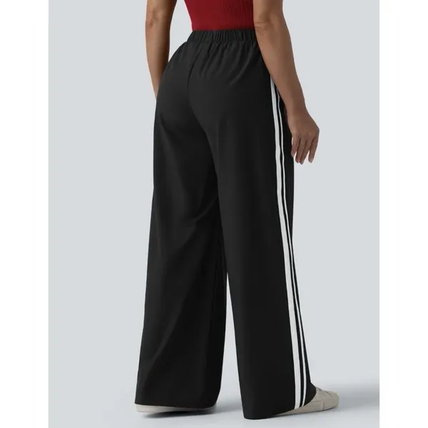 Halara high Waisted Drawstring Wide Leg Stripe Casual Pants with Pockets size XL - Image 2
