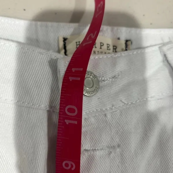 Harper Heritage White‎ Distressed Jean Shorts Size 30 Francesca's - Image 8