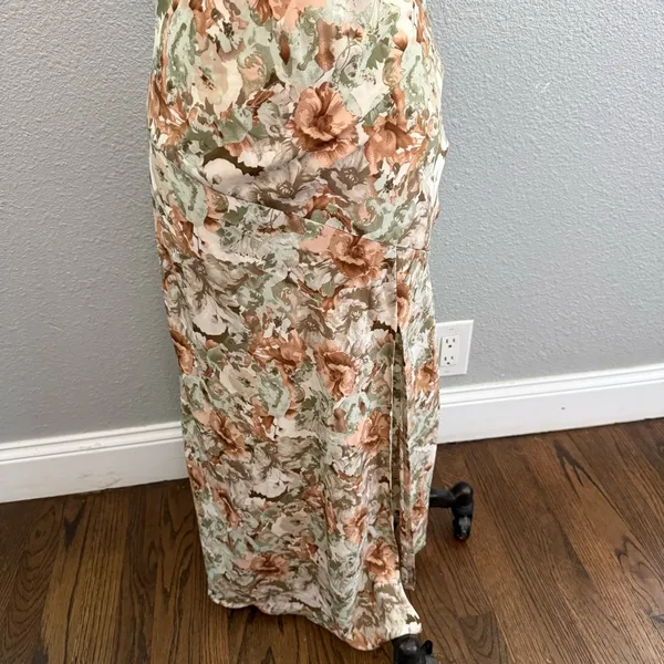 NWT Floral‎ Midi Slip Dress Size XS High Leg Slit - Image 3