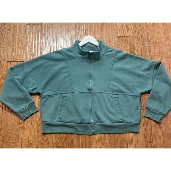 Universal thread green quarter zip pullover sweater crop XXL - Image 10