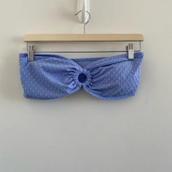 Cabana Del Sol Blue Textured Bikini Size Large - Image 3