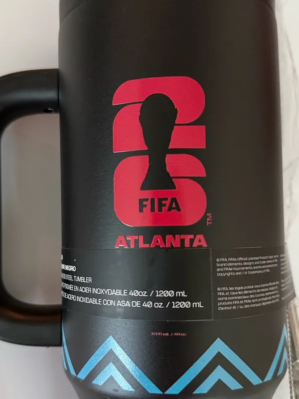 FIFA nwt Atlanta World Cup Black stainless steel We Are 26' Travel Mug 40 oz - Image 3