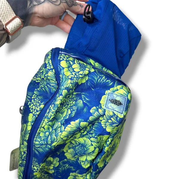 NEW Free People Movement FP Blue Woodblock Floral Happy Packer Cargo Sling Bag - Image 8
