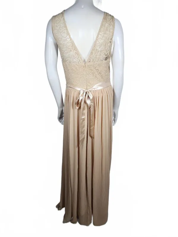 Bery Love Champagne Lace and Chiffon Evening Gown Dress Medium Wedding Guest - Image 4