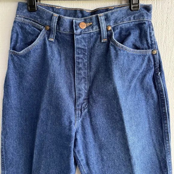 Wrangler Women’s 7/8 Vintage 90s‎ Made in USA Blue Jeans Cowboy Cut Original Fit - Image 6