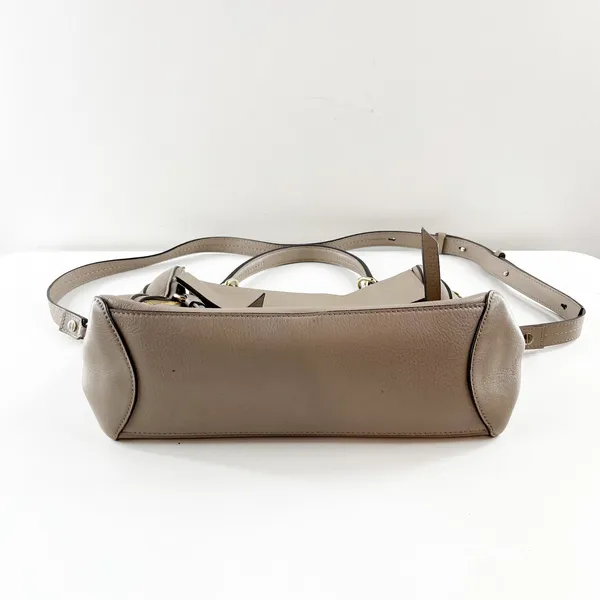 Chloé Faye Leather Crossbody Day Bag Purse Motty Grey - Image 6