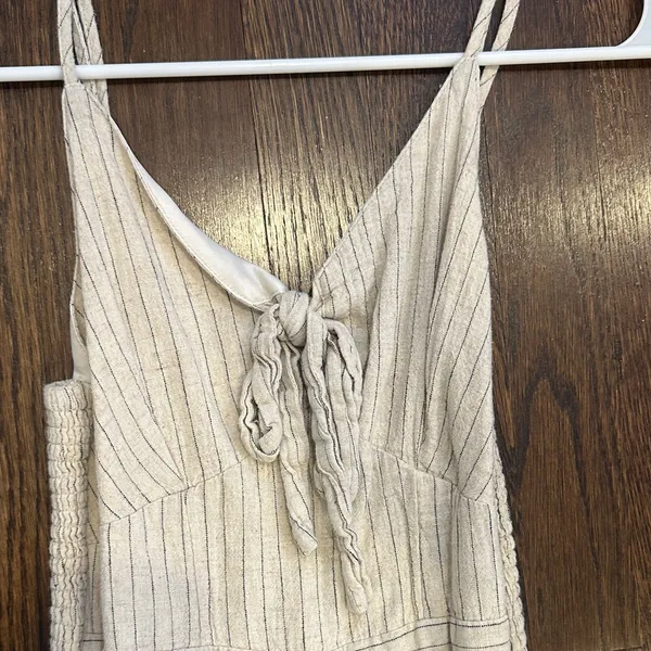Women's Cream Jumpsuit Tan Size XS - Image 3