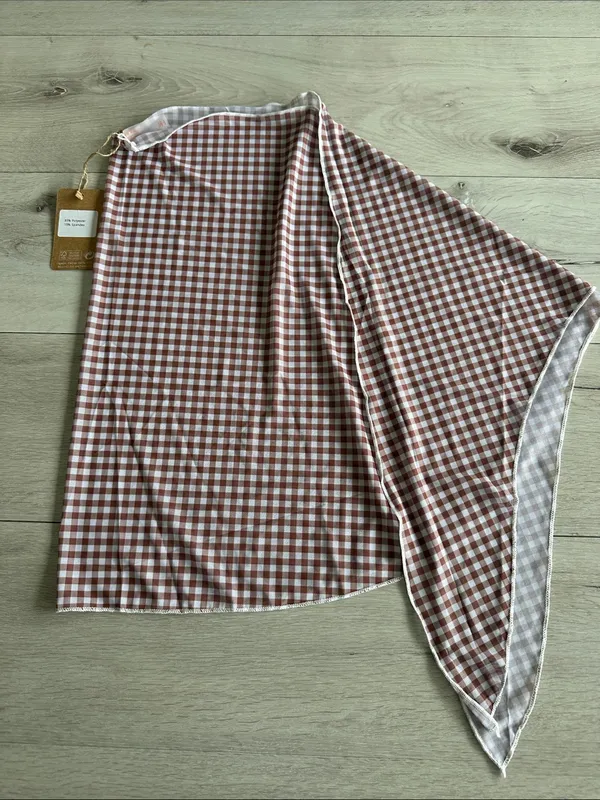 Rihoas Plaid Cover-Up Coffee One Size NWT IN PKG - Image 4