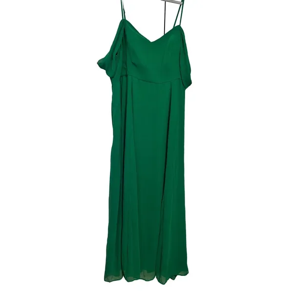 ModCloth‎ Maxi Dress Cold Shoulder Emerald Green Formal Gown NWT Romantic 26 - Image 2