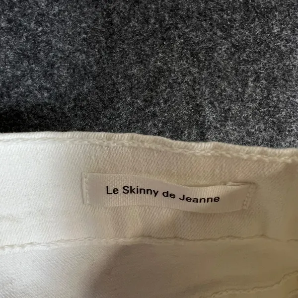 Frame Denim Le Skinny de Jeanne Jeans Blanc White Stretch Skinny Size 26 - Image 4