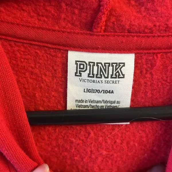 PINK from Victoria’s Secret Red and Gold Hoodie Size Large - Image 4